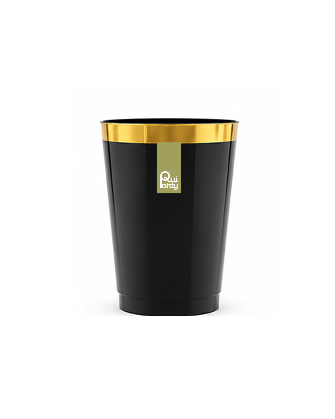 Bicchiere in plastica Chic cc 250 pz. 6 - Nero onice-Oro metal