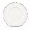 Piatto in plastica Élite cm 25,5 pz.6 - Bianco-Argento metal
