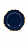 Piatto in plastica Élite cm 19 pz.6 - Blu gotha-Oro metal