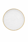 Piatto in plastica Hammered Chic cm 18 pz.6 - Cristal-Oro metal