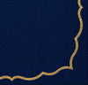 Tovagliolo Élite cm 33x33 2 veli pz.16 - Blu gotha-Oro metal
