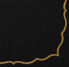 Tovagliolo Élite cm 33x33 2 veli pz.16 - Nero onice-Oro metal
