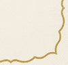 Tovagliolo Élite cm 33x33 2 veli pz.16 - Avorio chiaro-Oro metal