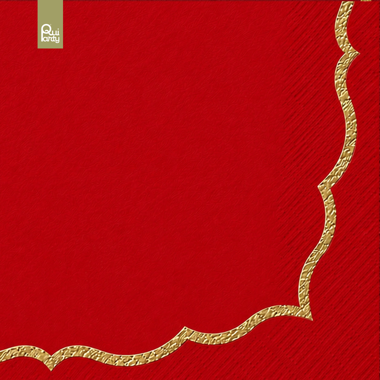 Tovagliolo Élite cm 33x33 2 veli pz.16 - Rosso cardinale-Oro