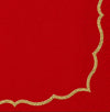Tovagliolo Élite cm 33x33 2 veli pz.16 - Rosso cardinale-Oro