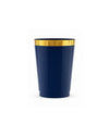 Bicchiere in plastica Chic cc 250 pz. 6 - Blu gotha-Oro metal