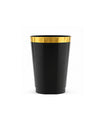 Bicchiere in plastica Chic cc 250 pz. 6 - Nero onice-Oro metal