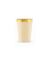Bicchiere in plastica Chic cc 250 pz. 6 - Avorio chiaro-Oro metal