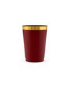 Bicchiere in plastica Chic cc 250 pz. 6 - Borgogna-Oro metal