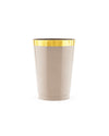 Bicchiere in plastica Chic cc 250 pz. 6 - Tortora stone-Oro metal