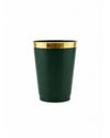 Bicchiere in plastica Chic cc 250 pz. 6 - Verde foresta-Oro metal