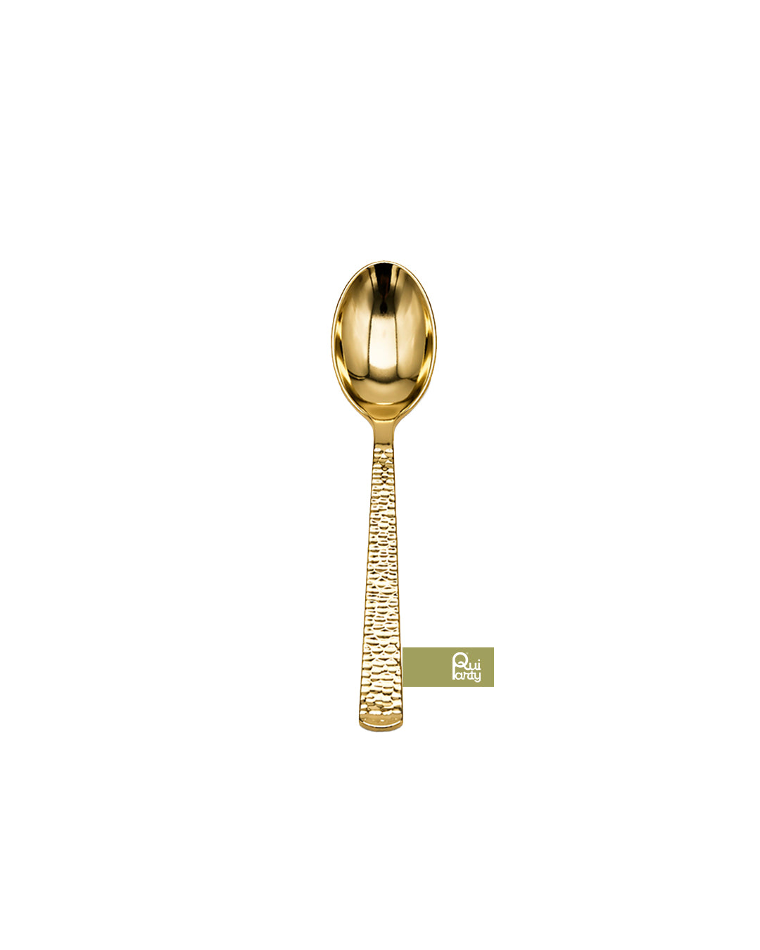 Cucchiaino in plastica Glamour cm 15,4 pz.12 - Oro metal