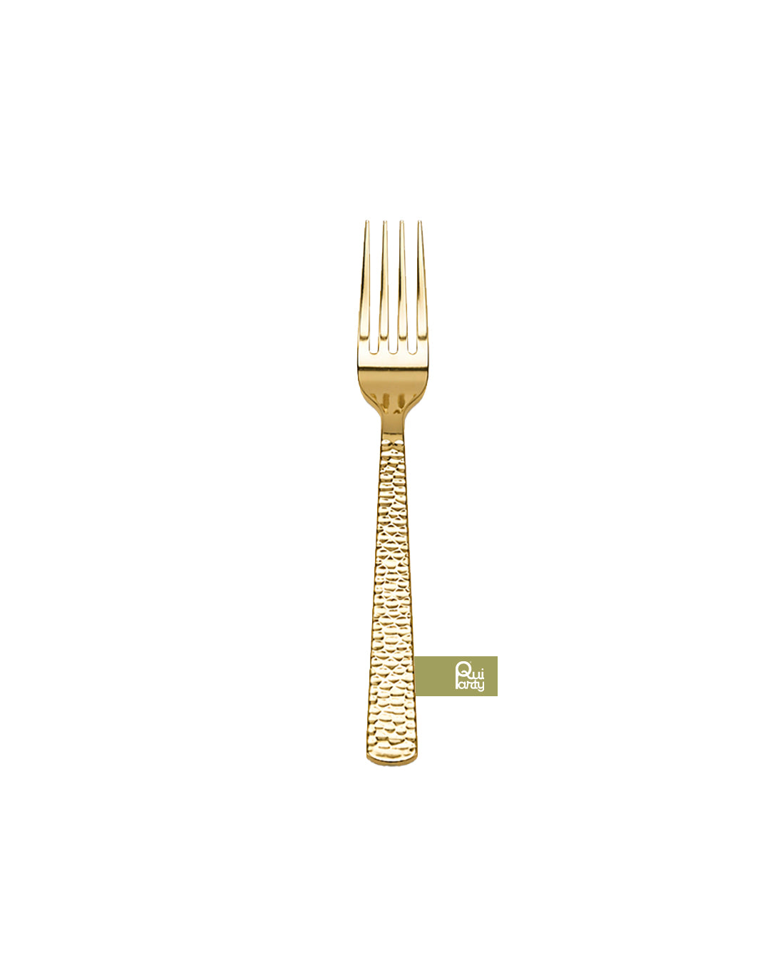 Forchetta in plastica Glamour cm 18,8 pz.12 - Oro metal
